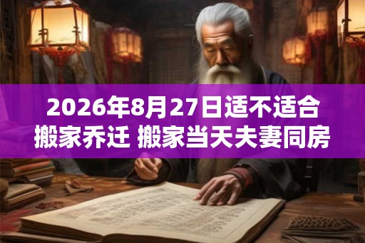 2026年8月27日适不适合搬家乔迁 搬家当天夫妻同房好吗