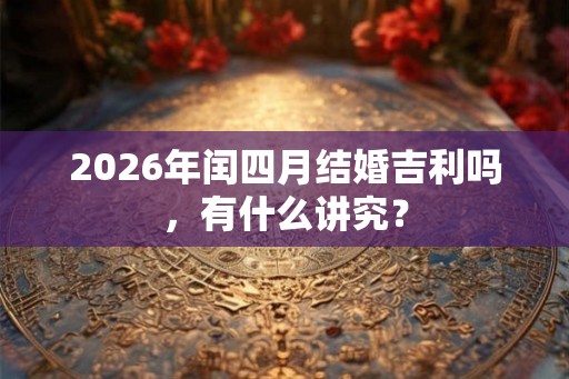 2026年闰四月结婚吉利吗，有什么讲究？