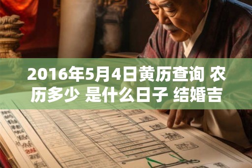 2016年5月4日黄历查询 农历多少 是什么日子 结婚吉时
