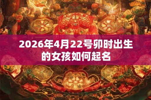 2026年4月22号卯时出生的女孩如何起名