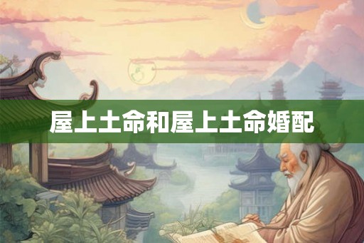 屋上土命和屋上土命婚配 屋上土命和屋上土命婚配