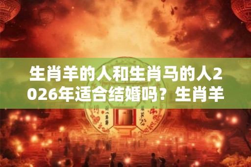生肖羊的人和生肖马的人2026年适合结婚吗？生肖羊2026年什么时候结婚好？