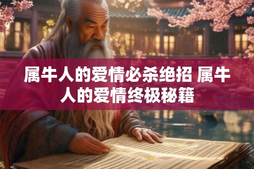 属牛人的爱情必杀绝招 属牛人的爱情终极秘籍 属牛人的爱情必杀绝招 属牛人的爱情终极秘籍