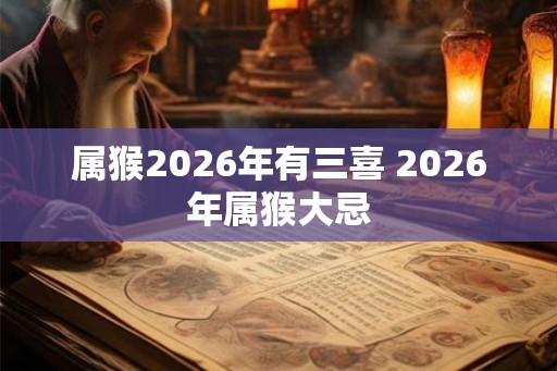 属猴2026年有三喜 2026年属猴大忌