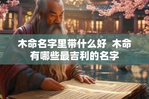木命名字里带什么好  木命有哪些最吉利的名字
