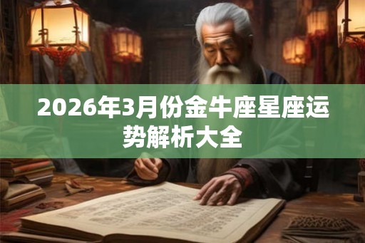 2026年3月份金牛座星座运势解析大全