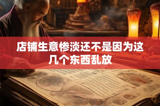 店铺生意惨淡还不是因为这几个东西乱放