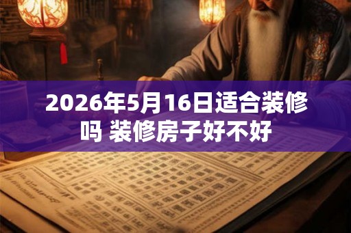 2026年5月16日适合装修吗 装修房子好不好