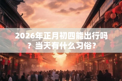 2026年正月初四能出行吗？当天有什么习俗？