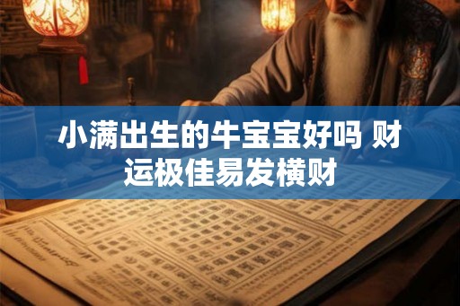 小满出生的牛宝宝好吗 财运极佳易发横财