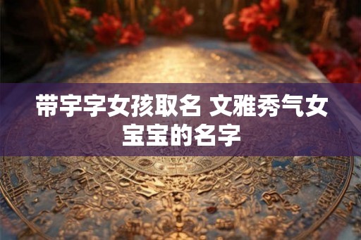带宇字女孩取名 文雅秀气女宝宝的名字