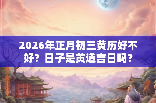 2026年正月初三黄历好不好?日子是黄道吉日吗? 2026年正月初三黄历好不好?日子是黄道吉日吗?