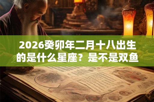 2026癸卯年二月十八出生的是什么星座？是不是双鱼座