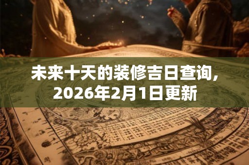 未来十天的装修吉日查询,2026年2月1日更新