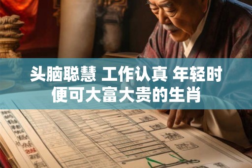 头脑聪慧 工作认真 年轻时便可大富大贵的生肖