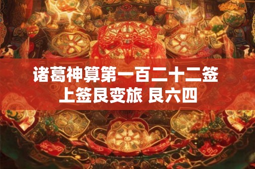 诸葛神算第一百二十二签 上签艮变旅 艮六四