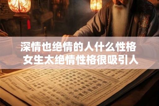 深情也绝情的人什么性格  女生太绝情性格很吸引人