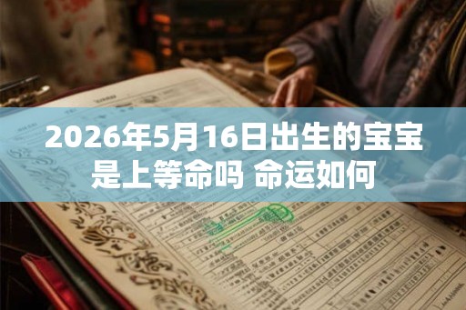 2026年5月16日出生的宝宝是上等命吗 命运如何