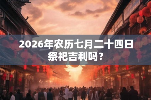 2026年农历七月二十四日祭祀吉利吗？