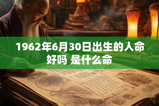 1962年6月30日出生的人命好吗 是什么命