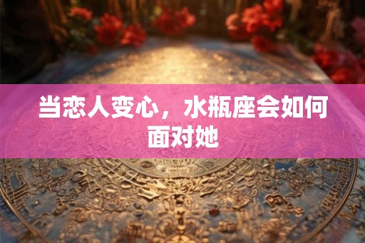 当恋人变心,水瓶座会如何面对她 当恋人变心,水瓶座会如何面对她