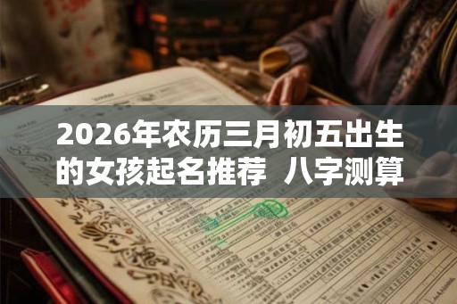 2026年农历三月初五出生的女孩起名推荐  八字测算