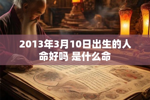 2013年3月10日出生的人命好吗 是什么命
