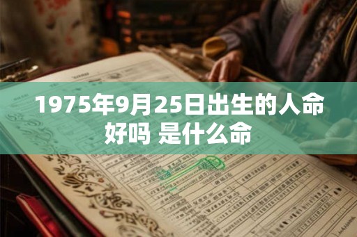 1975年9月25日出生的人命好吗 是什么命