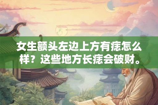 女生额头左边上方有痣怎么样？这些地方长痣会破财。