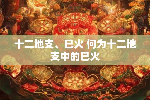 十二地支、巳火 何为十二地支中的巳火