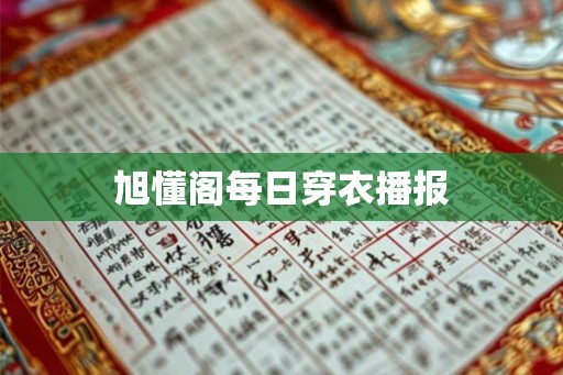 旭懂阁每日穿衣播报