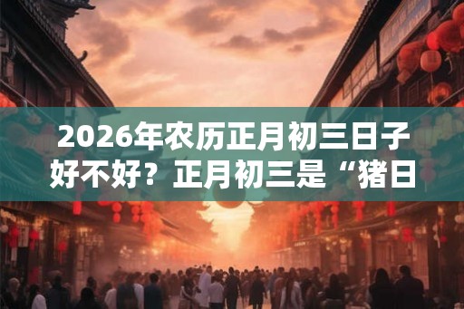 2026年农历正月初三日子好不好？正月初三是“猪日”吗？