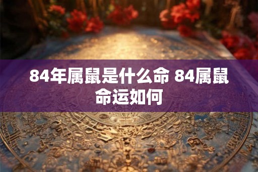 84年属鼠是什么命 84属鼠命运如何