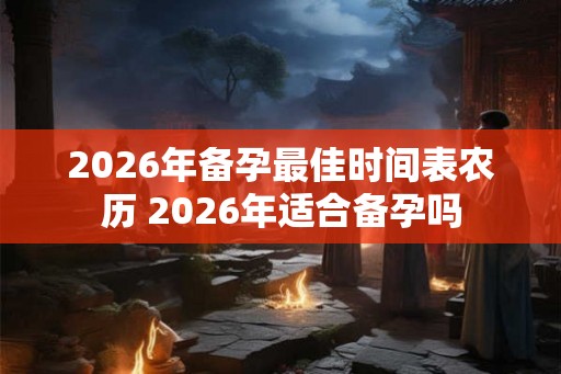 2026年备孕最佳时间表农历 2026年适合备孕吗