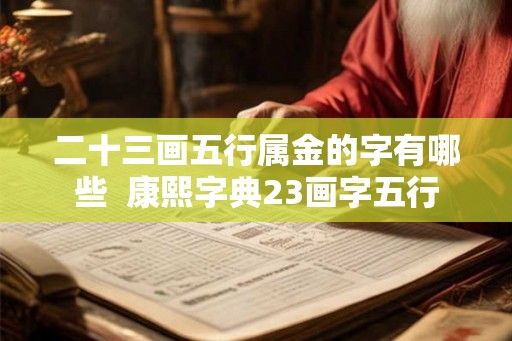 二十三画五行属金的字有哪些  康熙字典23画字五行