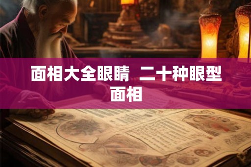 面相大全眼睛  二十种眼型面相