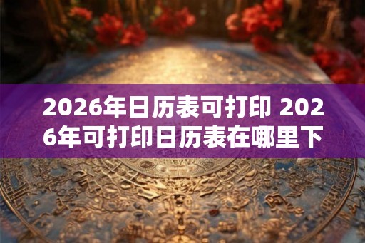 2026年日历表可打印 2026年可打印日历表在哪里下载 2026年日历表可打印 2026年可打印日历表在哪里下载