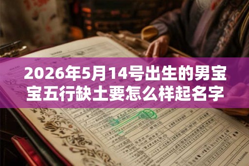 2026年5月14号出生的男宝宝五行缺土要怎么样起名字