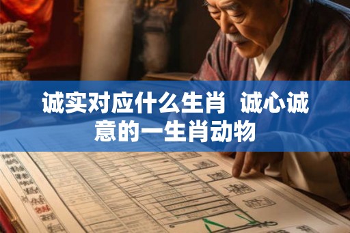 诚实对应什么生肖  诚心诚意的一生肖动物