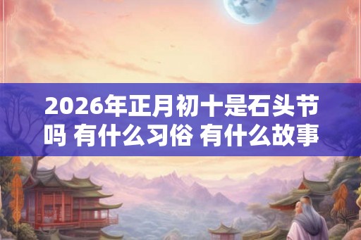 2026年正月初十是石头节吗 有什么习俗 有什么故事