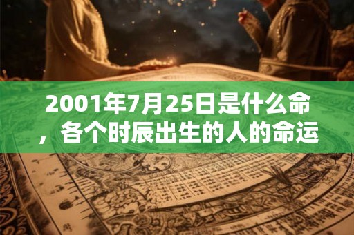 2001年7月25日是什么命，各个时辰出生的人的命运