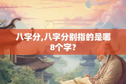 八字分,八字分别指的是哪8个字？