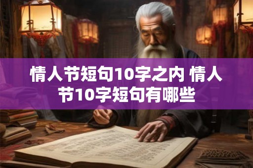 情人节短句10字之内 情人节10字短句有哪些