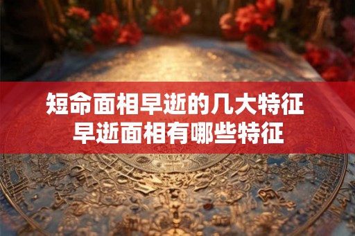 短命面相早逝的几大特征 早逝面相有哪些特征