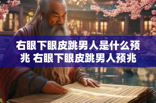 右眼下眼皮跳男人是什么预兆 右眼下眼皮跳男人预兆是什么