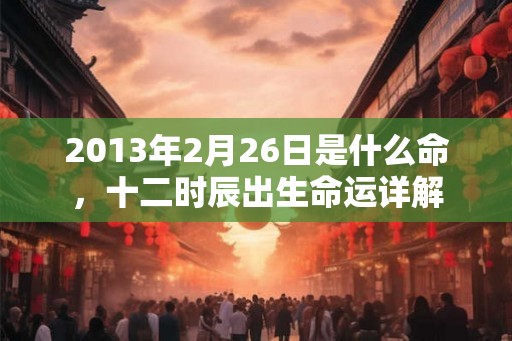 2013年2月26日是什么命，十二时辰出生命运详解