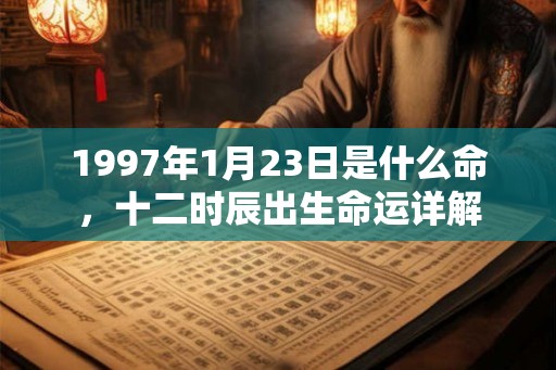 1997年1月23日是什么命,十二时辰出生命运详解 1997年1月23日是什么命,十二时辰出生命运详解