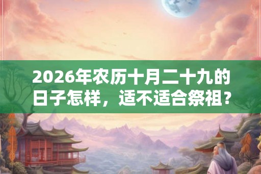 2026年农历十月二十九的日子怎样，适不适合祭祖？