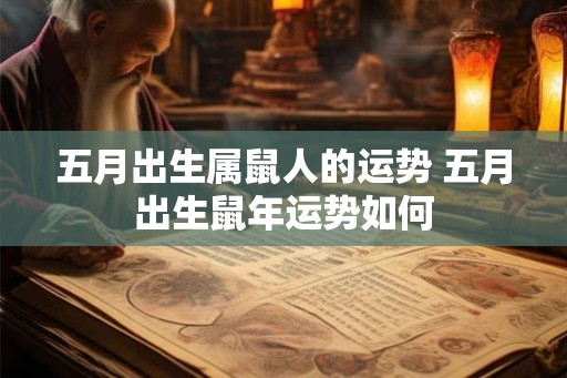 五月出生属鼠人的运势 五月出生鼠年运势如何
