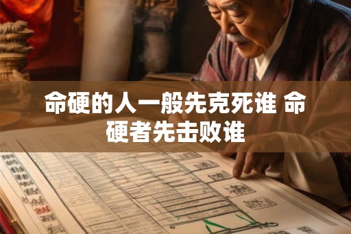 命硬的人一般先克死谁 命硬者先击败谁